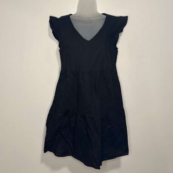 Goodthreads Linen Blend Flutter-Sleeve Peasant Dress | Size S - Picture 2 of 3